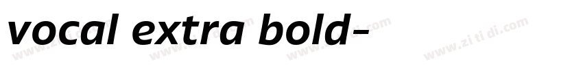 vocal extra bold字体转换